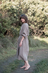 Marianne shirt dress / Taupe - light olive