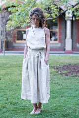 Jaadi skirt - Japanese washer linen natural white