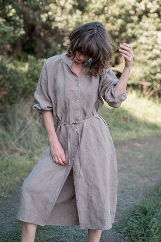 Marianne shirt dress / Taupe - light olive