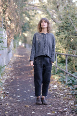 Helen Hand Knit Merino Wool - Charcoal Grey